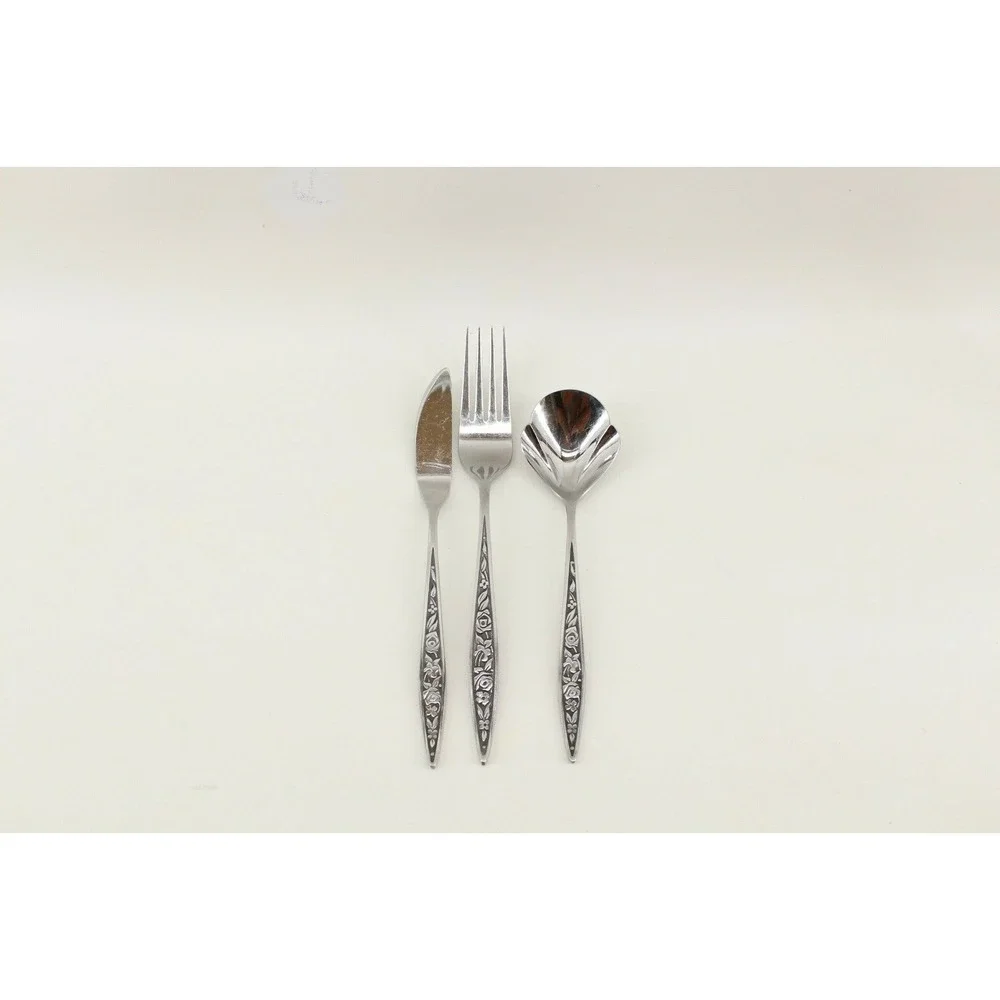 EKCO Eterna SANTIAGO Custom Stainless‎ Dinner Fork Sugar Spoon Butter Knife